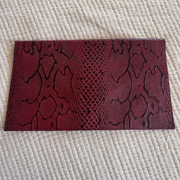 Coco & Tres Clutch Womens Envelope Wallet Faux Snakeskin Pattern Purse Bag - Picture 2 of 7